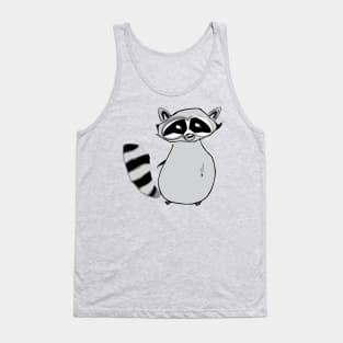 Raccoon Illustration Tank Top